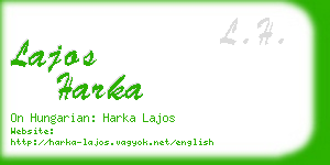 lajos harka business card